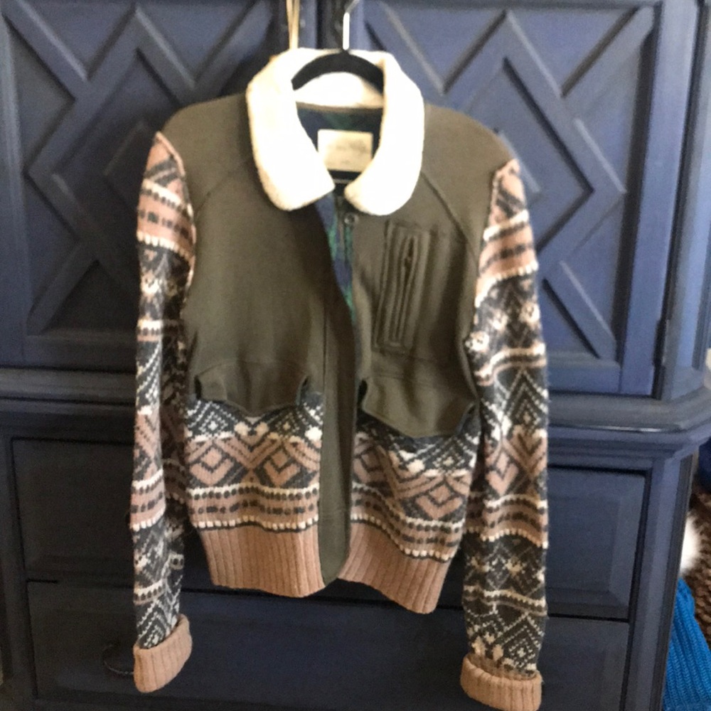We The Free Bomber Zip-up Sweater Jacket